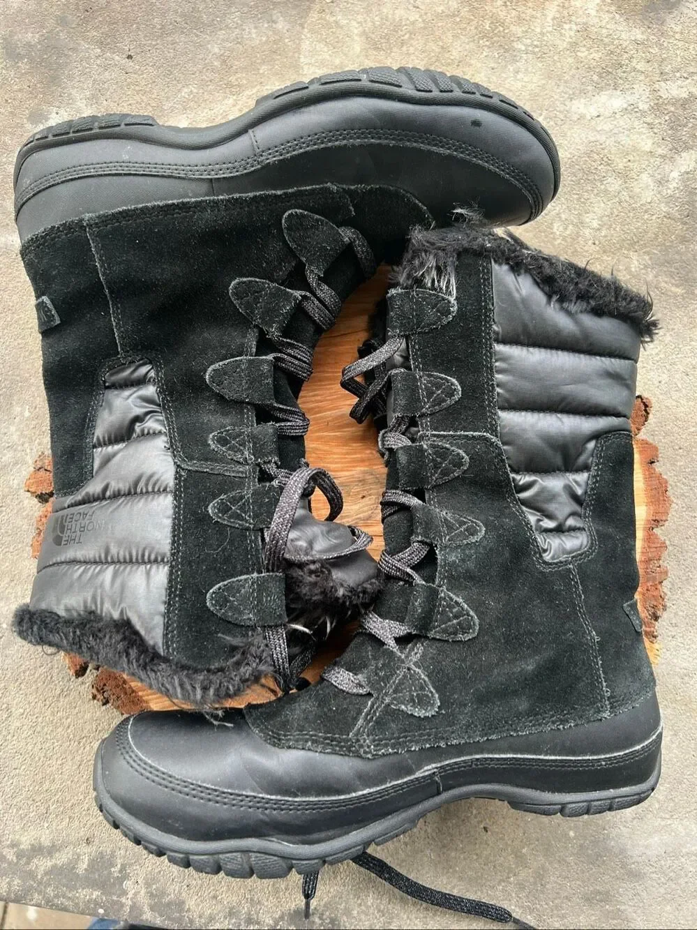 THE NORTH FACE NUPTSE PURNA BOOT Black WOMEN'S Size 6.5